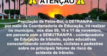 Educação de trânsito por todo o Pará