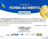 Peixe-Boi conquista certificação Honra ao Mérito – Categoria Ouro!